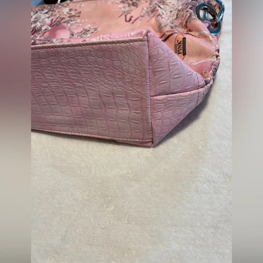 Kings PINK Floral Shoulder Bag Pink Satin Purse Y2K - Picture 4 of 9